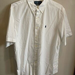 Ralph Lauren White Casual Button Down Shirt